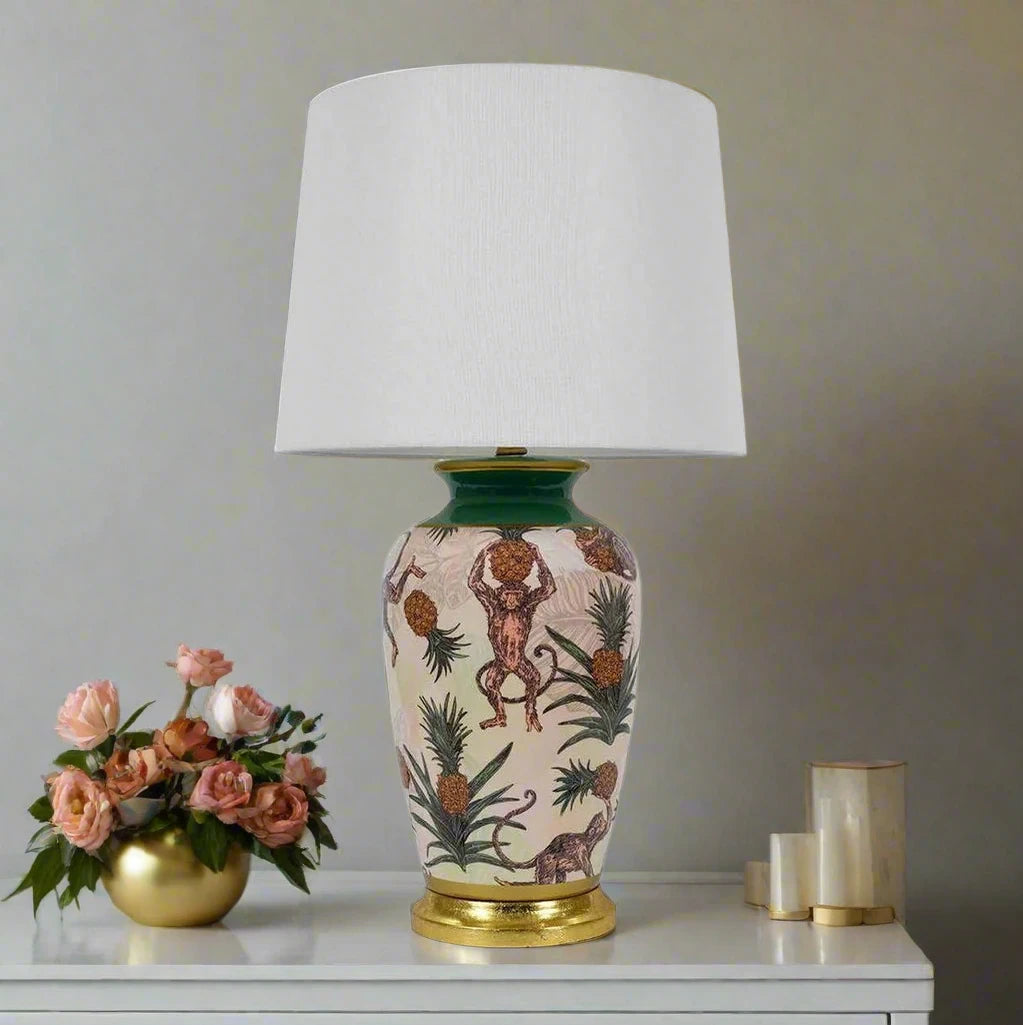 Monkeys & Pineapples Table Lamp