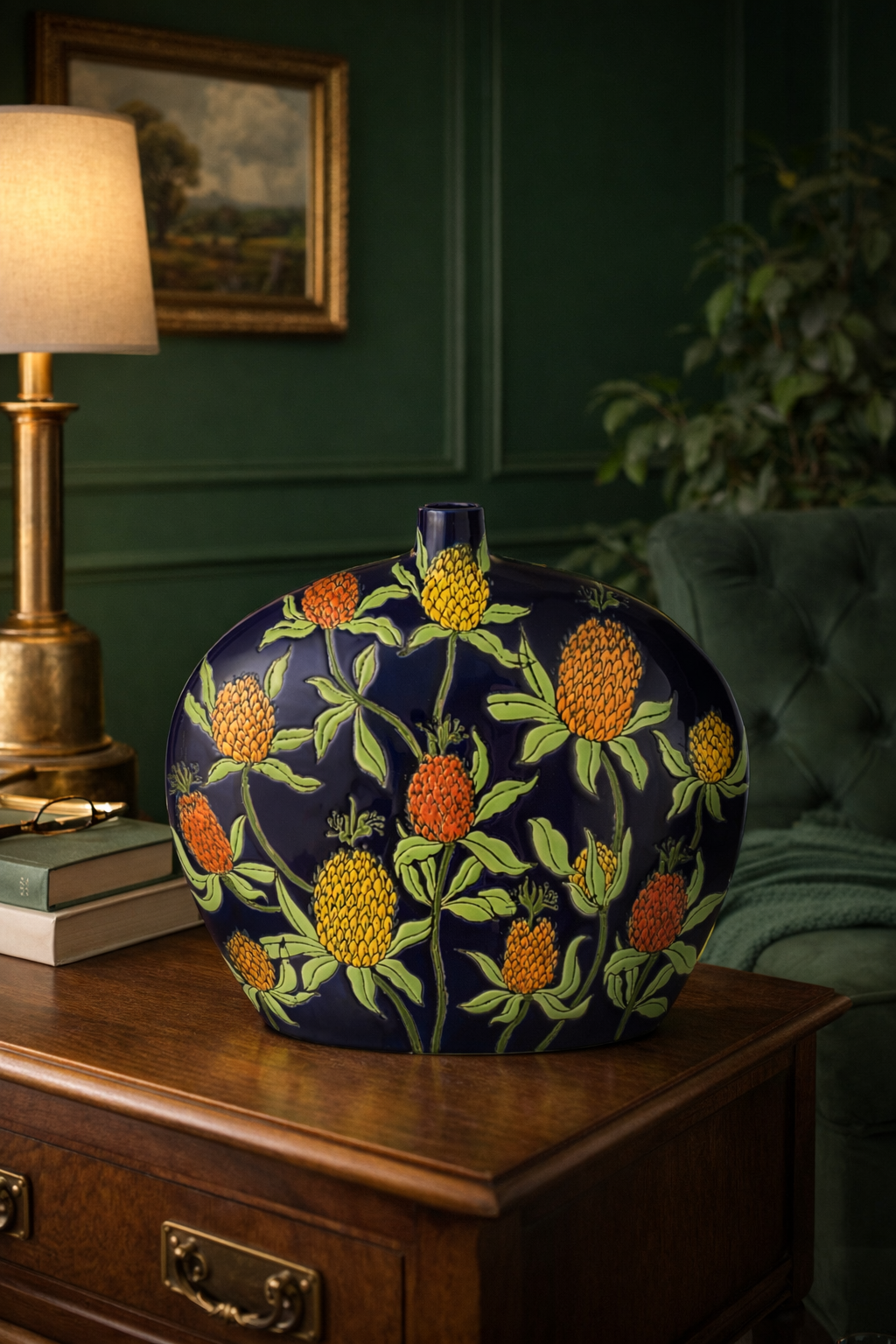 Porcelain Pineapple Vase detail – Leya Buster Interiors