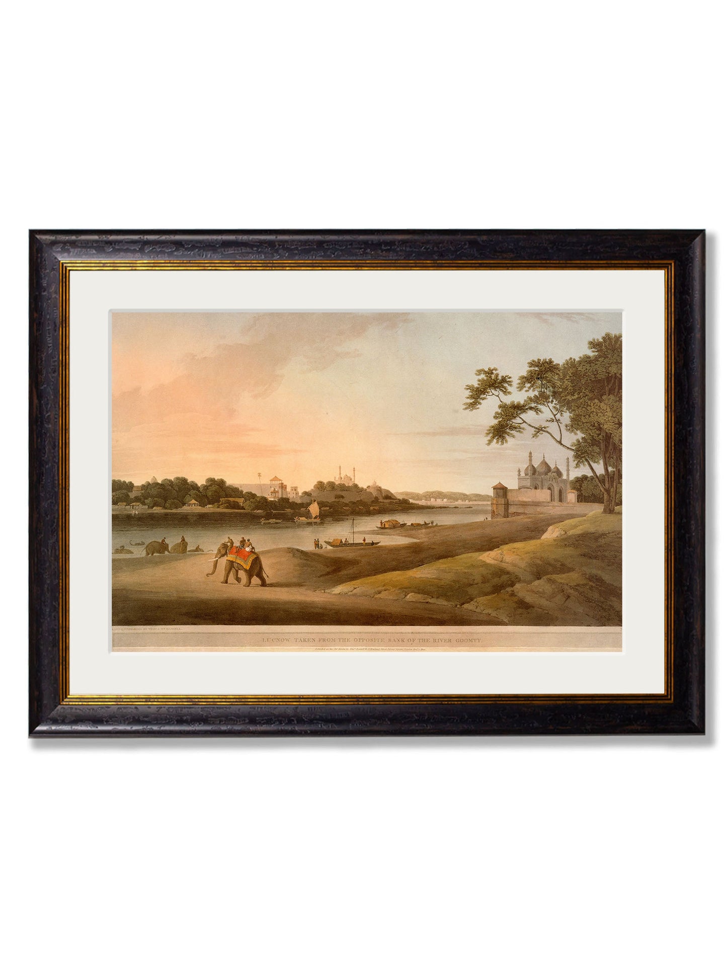 c.1802 Lucnow Taken From the Opposite Bank of the River Goomty detail – Leya Buster Interiors
