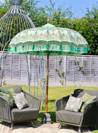 Riviera Mint Handmade Balinese-Style Garden Parasol