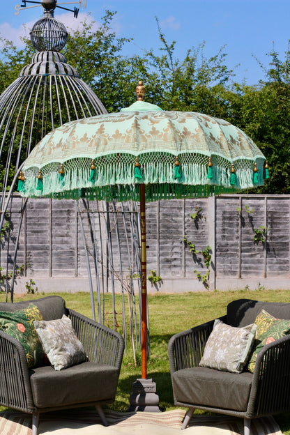 Riviera Mint Handmade Balinese-Style Garden Parasol