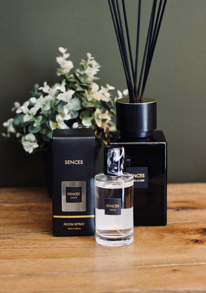 Sences Room Spray – Onyx styled view – Leya Buster Interiors