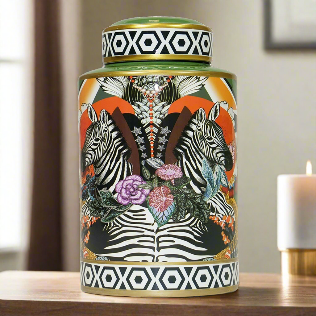 Wondermart Zebra Lidded Jar