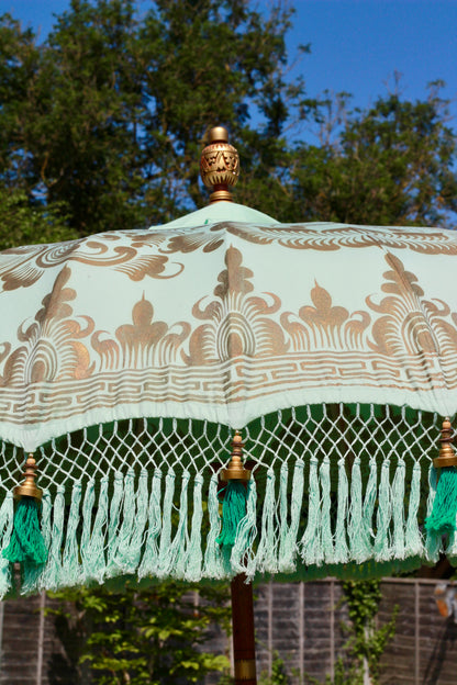 Riviera Mint Handmade Balinese-Style Garden Parasol