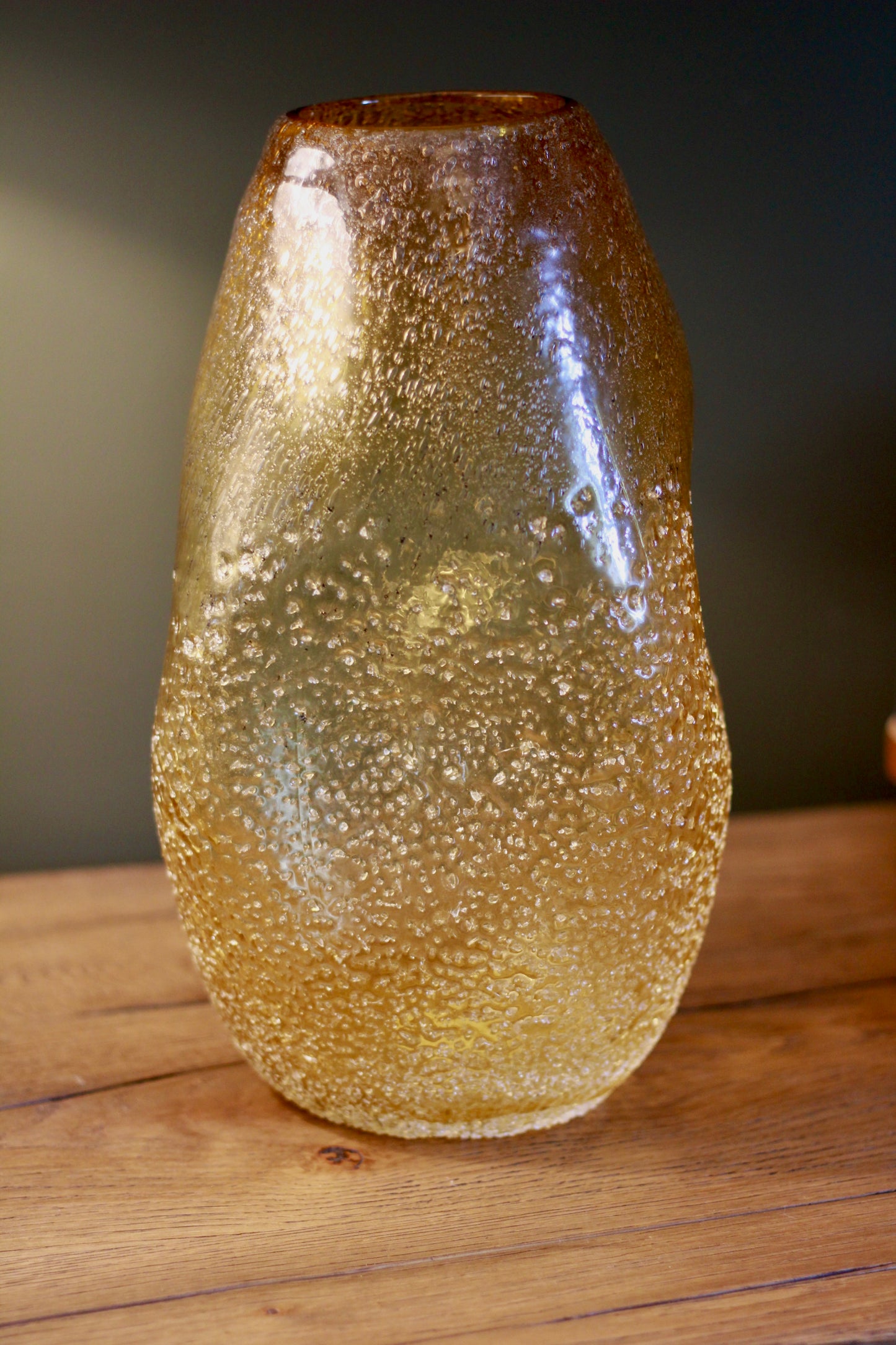 Ochre Handmade Glass Vase detail – Leya Buster Interiors
