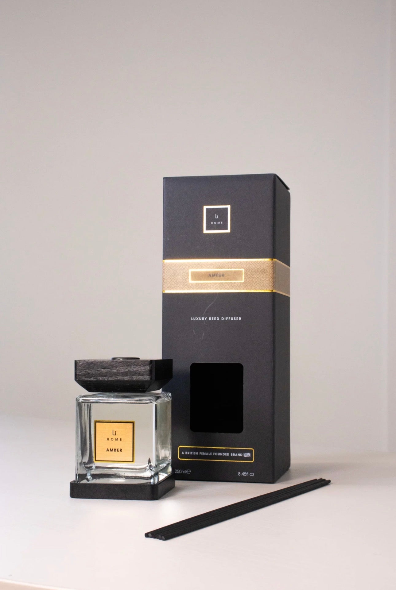 Luxury Square Reed Diffuser – Amber