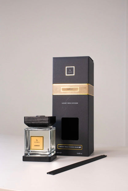 Luxury Square Reed Diffuser – Amber