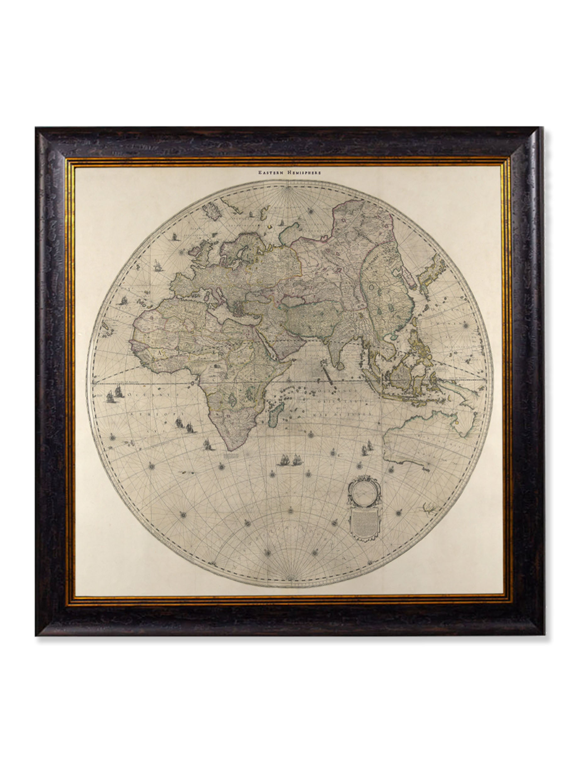 c.1660 Map of the World in Two Hemispheres styled view – Leya Buster Interiors