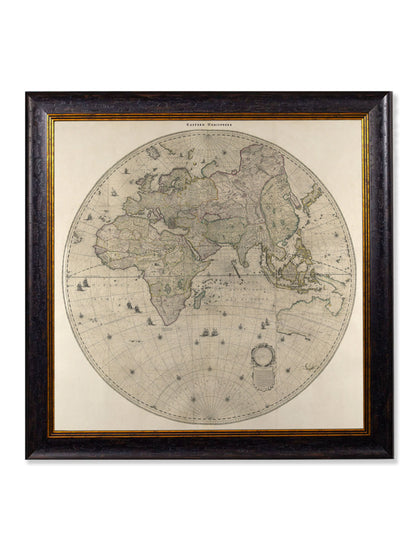 c.1660 Map of the World in Two Hemispheres styled view – Leya Buster Interiors