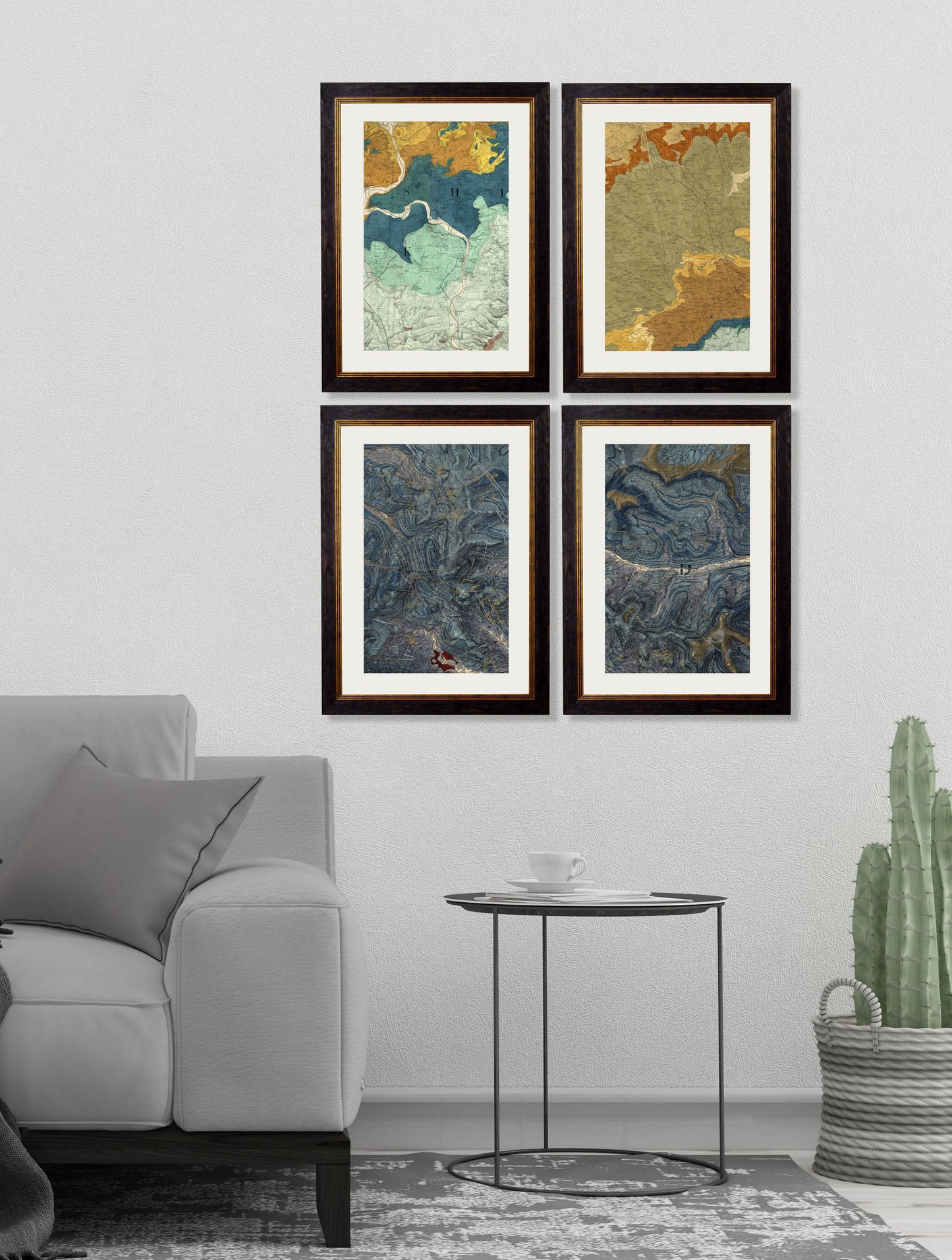 C.1850 British Geology Maps – framed wall art at Leya Buster Interiors