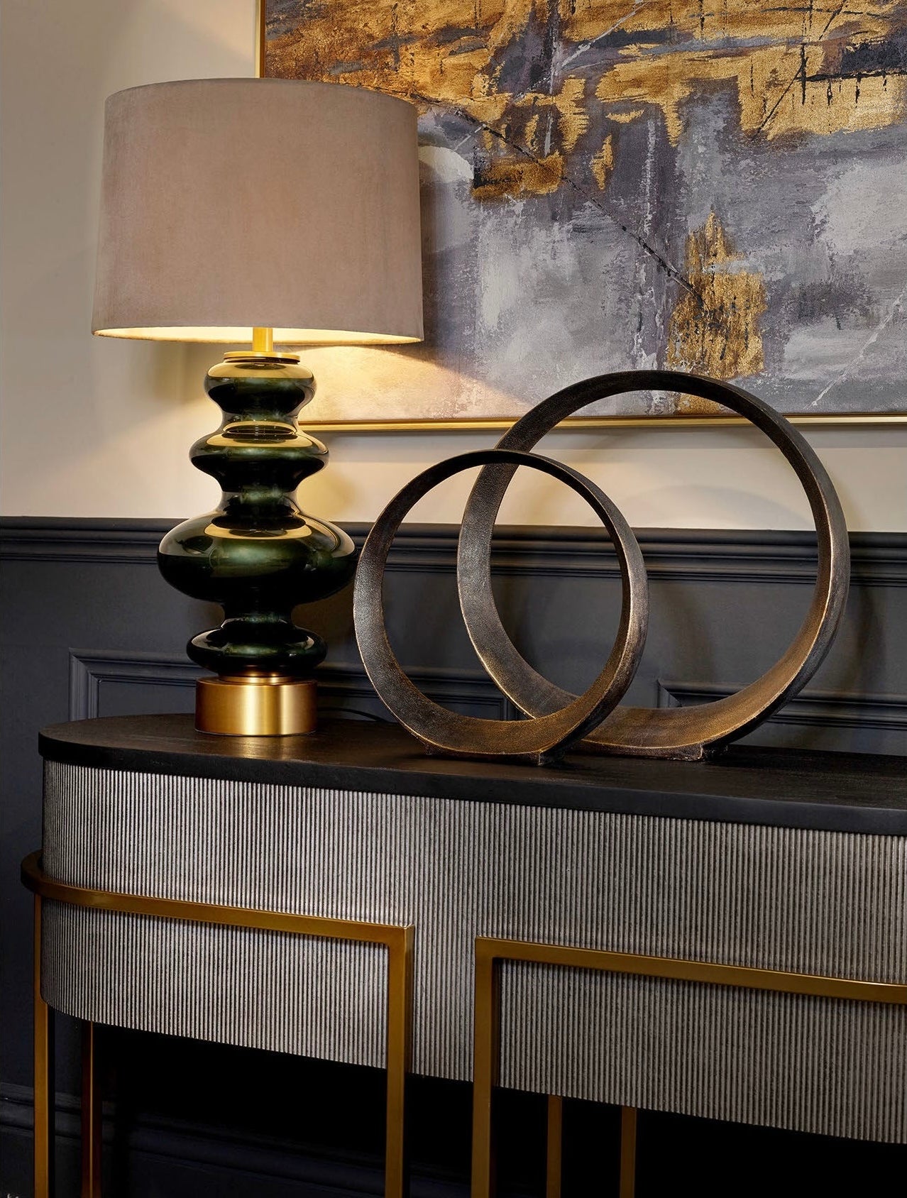 Dark Olive Cuva Lamp