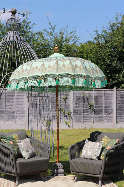 Riviera Mint Handmade Balinese-Style Garden Parasol