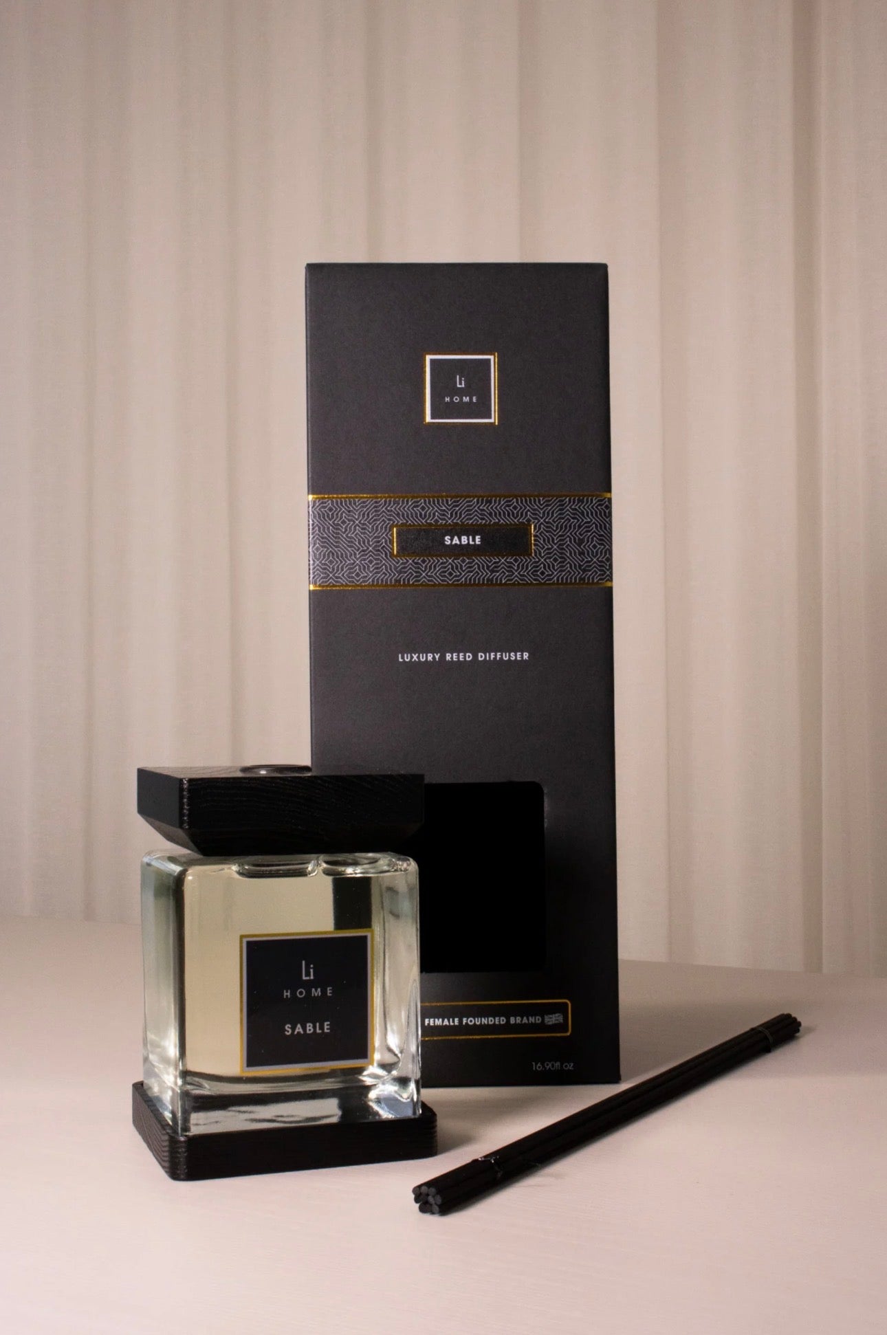 Luxury Square Reed Diffuser – Sable