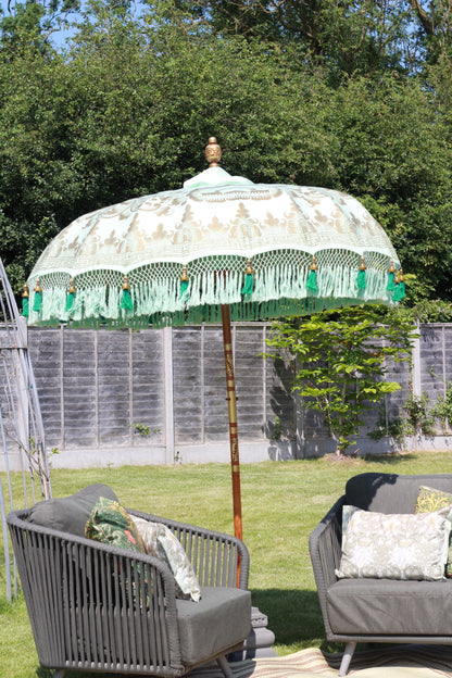 Riviera Mint Handmade Balinese-Style Garden Parasol
