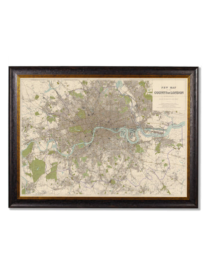 c.1905 County Map of London detail – Leya Buster Interiors