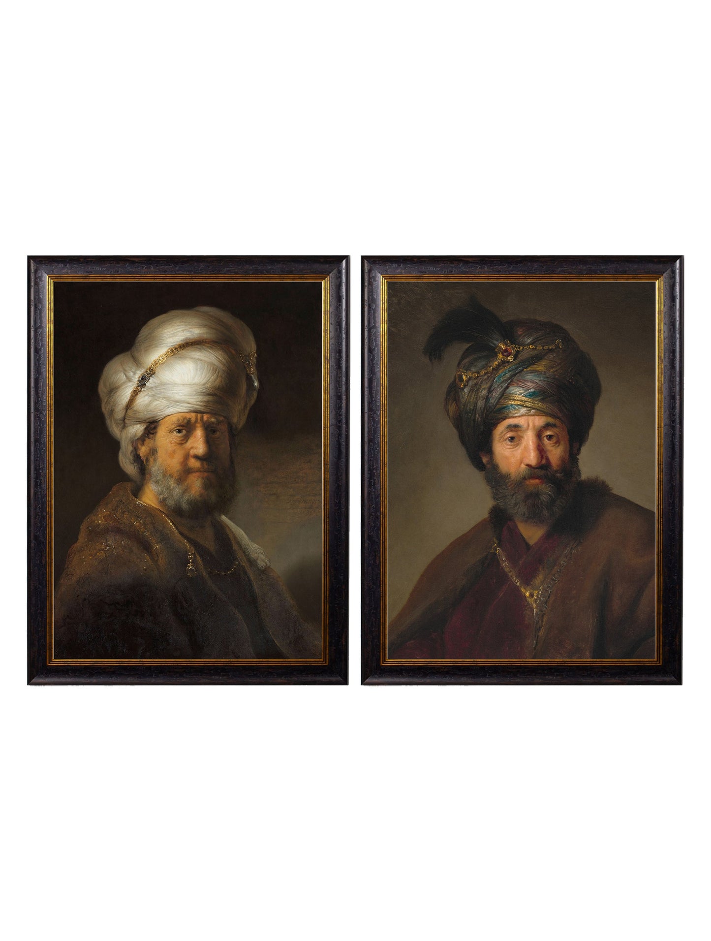 c.17th Century Rembrandt's Oriental Gentlemen detail – Leya Buster Interiors