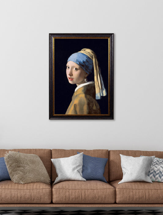 c.1665 Girl with a Pearl Earring J Vermeer – framed wall art at Leya Buster Interiors