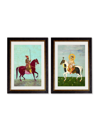 Mughals Horsemen – Oxford Frame styled view – Leya Buster Interiors