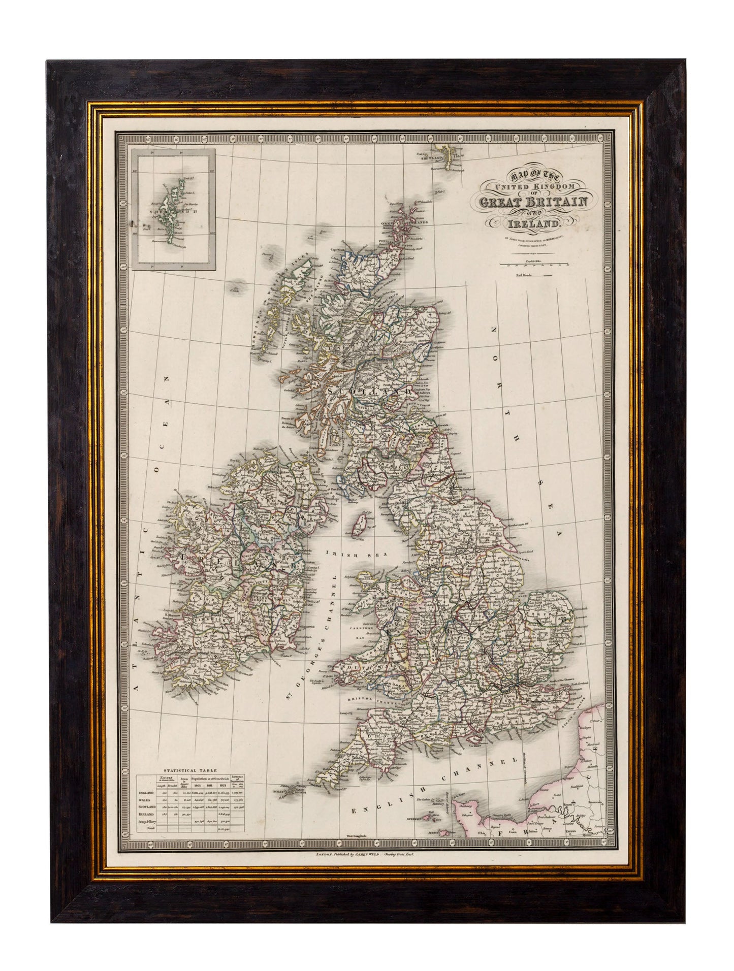 c.1838 Map of The British Isles styled view – Leya Buster Interiors