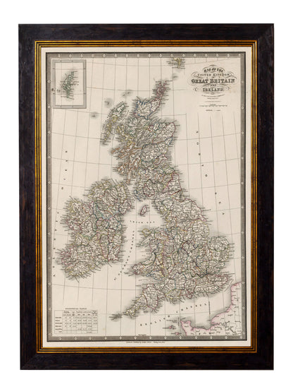 c.1838 Map of The British Isles styled view – Leya Buster Interiors
