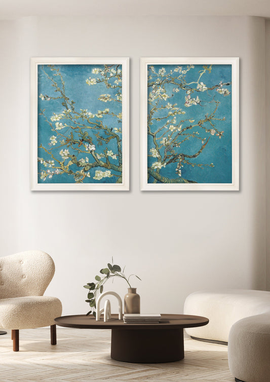 Almond Blossom – Vincent Van Gogh Set of 2 Prints – framed wall art at Leya Buster Interiors