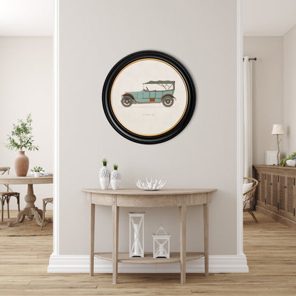 1914 ARGYLL 15/30 in Round Frame – framed wall art at Leya Buster Interiors