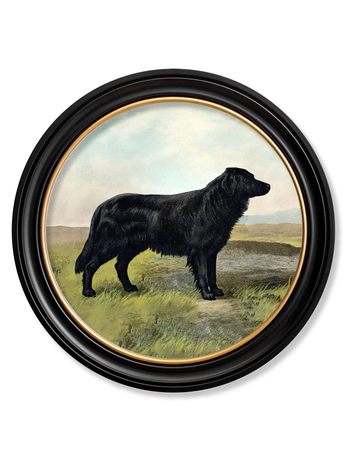 c.1881 Working Dogs – Round Frame styled view – Leya Buster Interiors