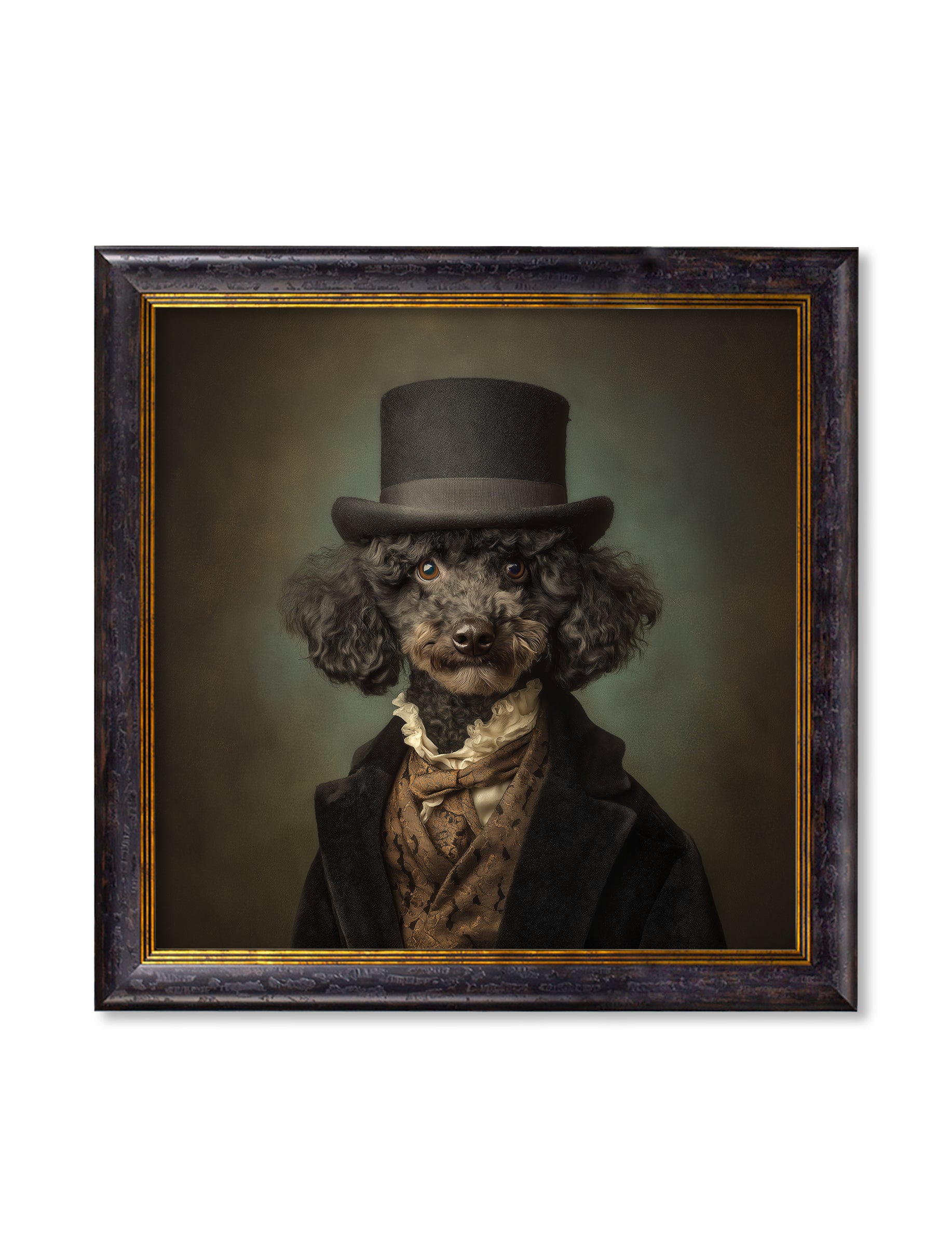 Sir Poodleton – Gentleman Poodle Oxford Square Frame detail – Leya Buster Interiors