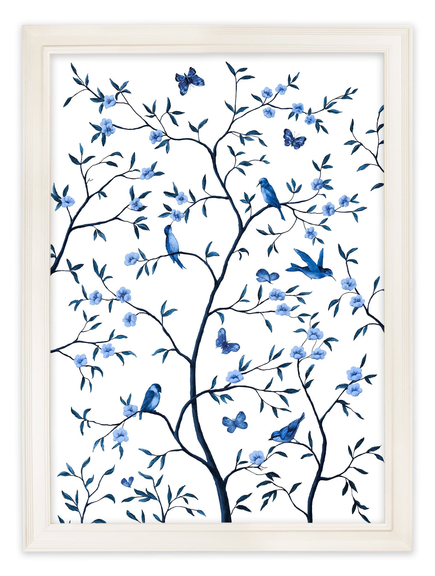Tree of Life Blue & White Set of 2 styled view – Leya Buster Interiors