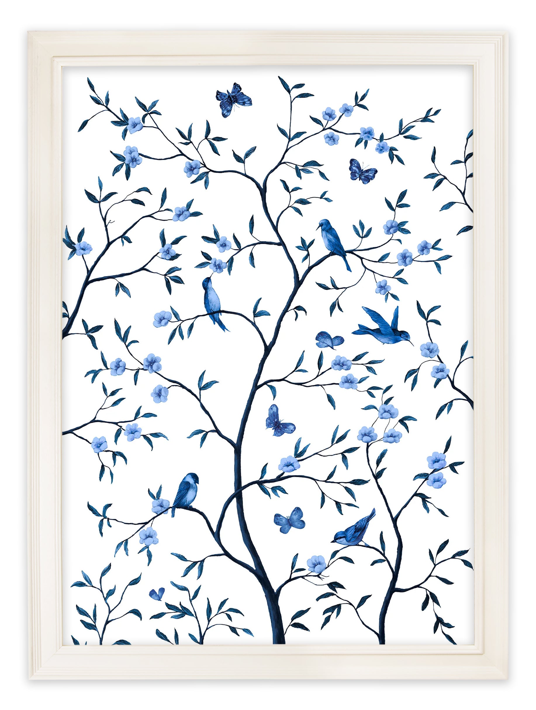 Tree of Life Blue & White Set of 2 styled view – Leya Buster Interiors