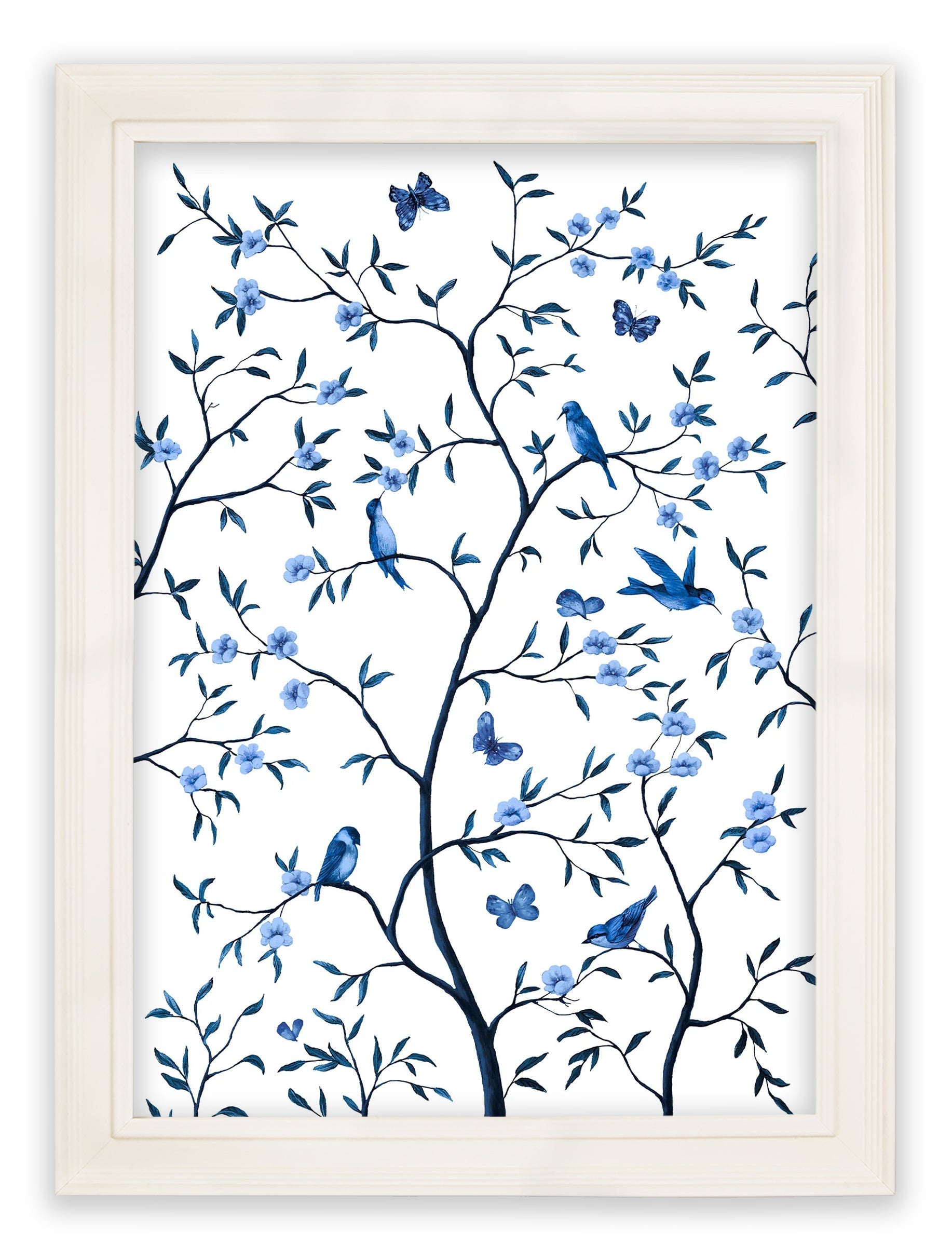 Tree of Life Blue & White Set of 2 styled view – Leya Buster Interiors
