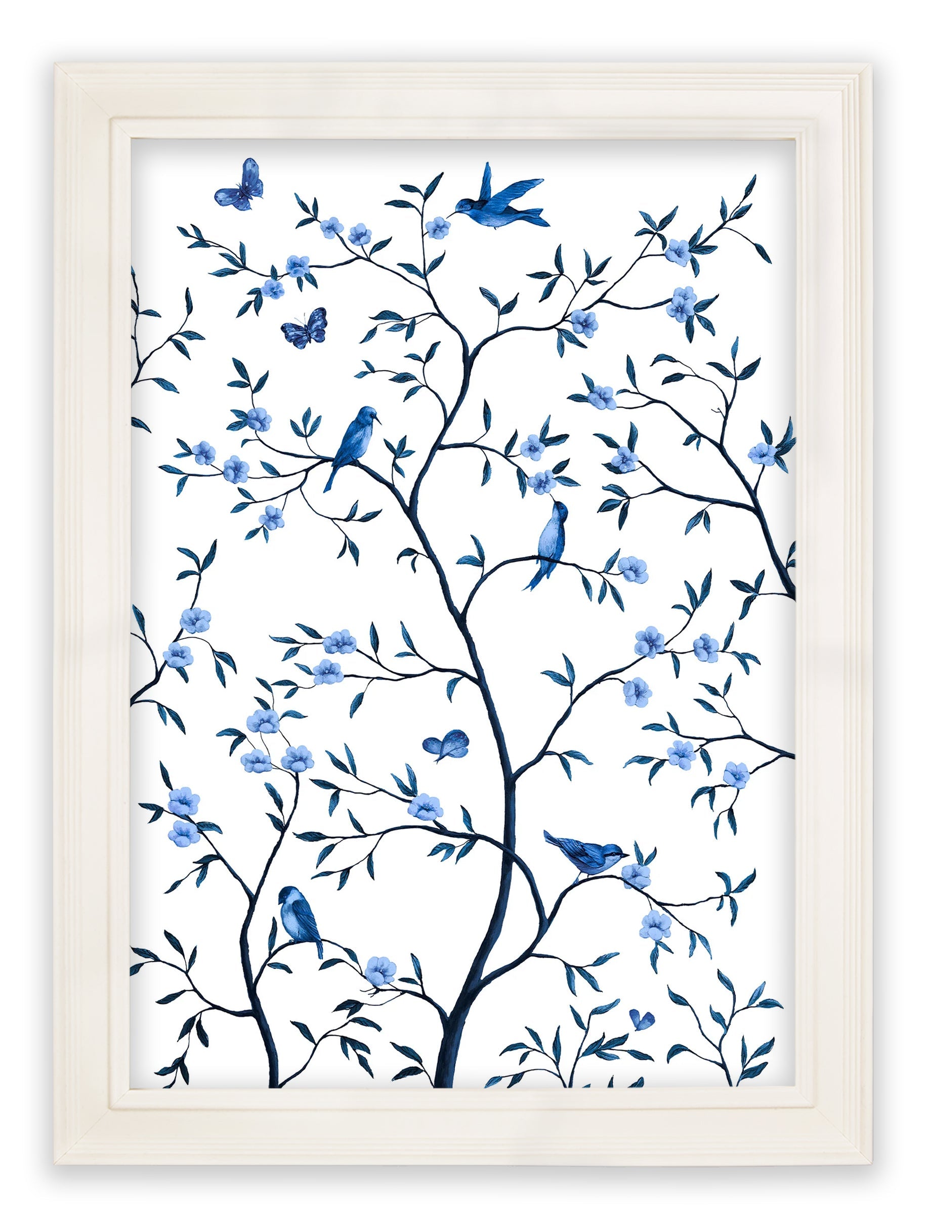 Tree of Life Blue & White Set of 2 styled view – Leya Buster Interiors