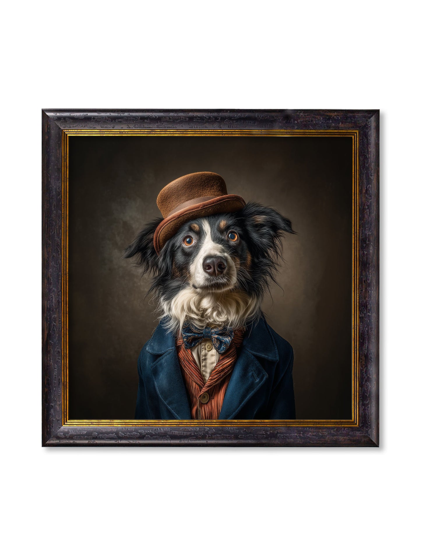 Lord Shearlock – Gentleman Border Collie Oxford Square Frame detail – Leya Buster Interiors