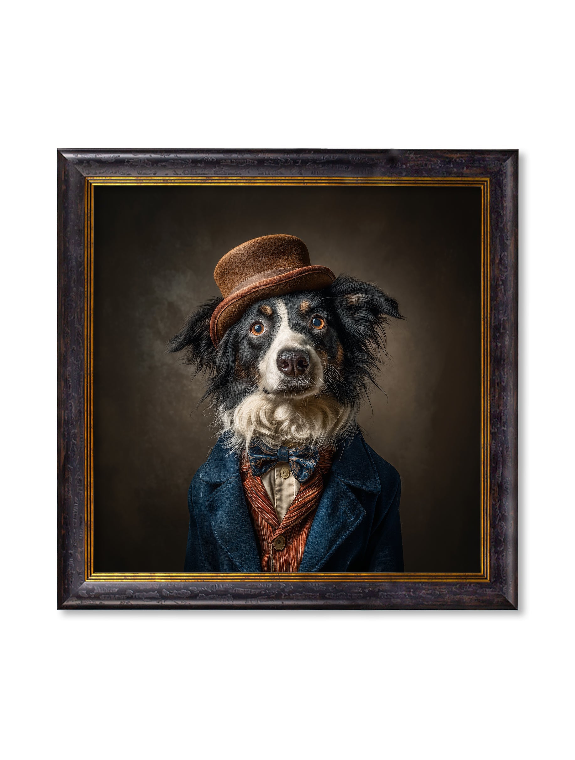 Lord Shearlock – Gentleman Border Collie Oxford Square Frame detail – Leya Buster Interiors