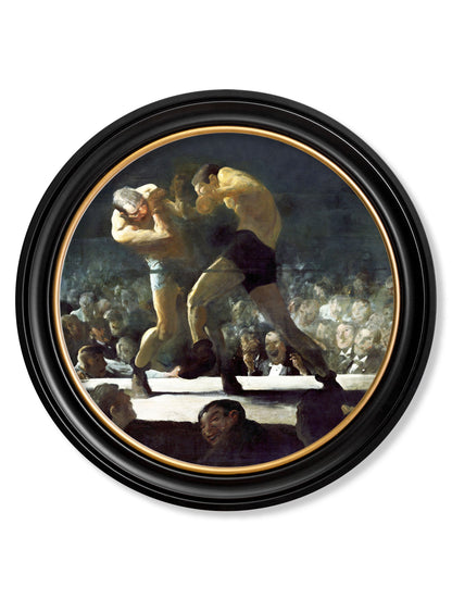 c.1900's George Bellows' Boxers – Round Frame styled view – Leya Buster Interiors