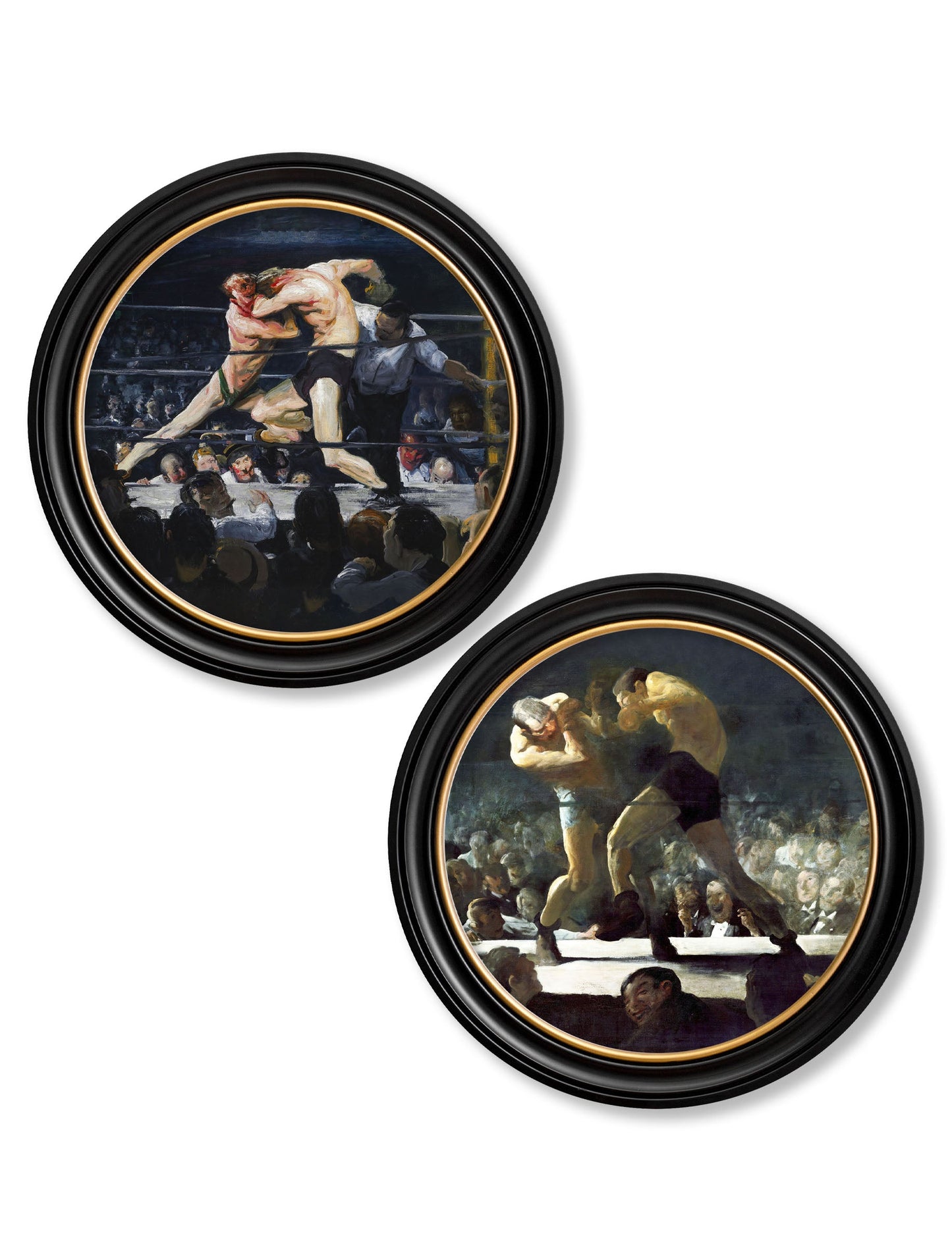 c.1900's George Bellows' Boxers – Round Frame detail – Leya Buster Interiors