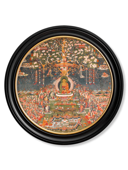 c.1700 Buddha of the Western Pure Land – Round detail – Leya Buster Interiors
