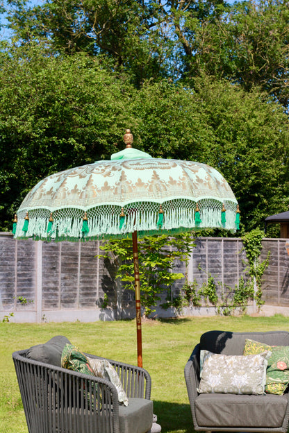 Riviera Mint Handmade Balinese-Style Garden Parasol