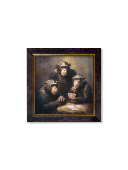The Card – Playing Chimps – Oxford Square Frame styled view – Leya Buster Interiors