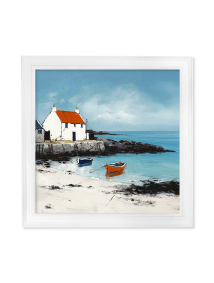 The Coastal House – White Hurstwood Square Frame detail – Leya Buster Interiors