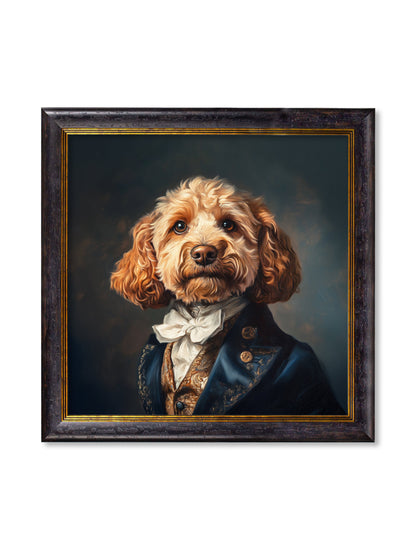 Sir Barkington – Gentleman Cockapoo Oxford Square Frame detail – Leya Buster Interiors