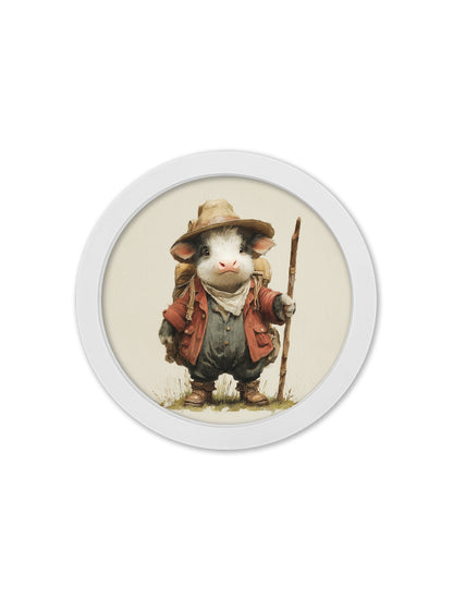The Little Farmers – 30cm White Round Box Frame styled view – Leya Buster Interiors