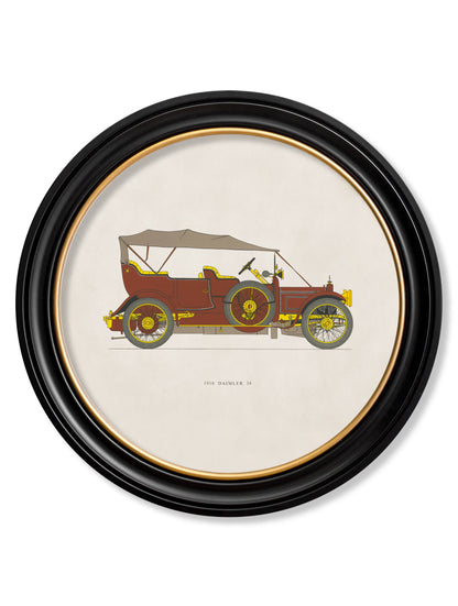1910 DAIMLER 38 in Round Frame detail – Leya Buster Interiors