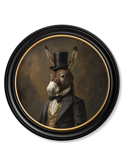 Earl of Assbury – Gentleman Donkey Oxford Round Frame detail – Leya Buster Interiors