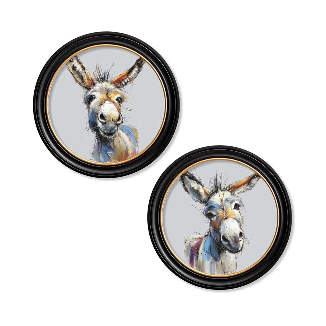Donkey Jack & Jennet Cosy Sketch – Oxford Round Frame detail – Leya Buster Interiors