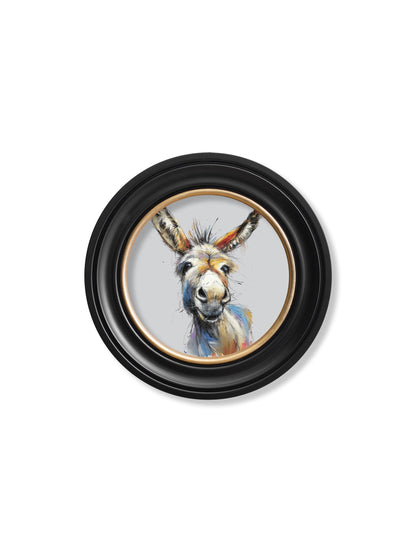 Donkey Jack & Jennet Cosy Sketch – Oxford Round Frame styled view – Leya Buster Interiors
