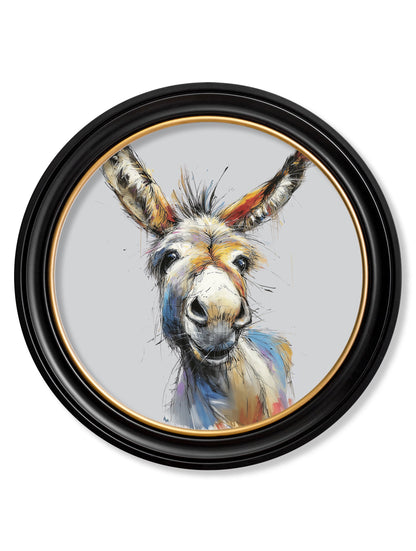 Donkey Jack & Jennet Cosy Sketch – Oxford Round Frame styled view – Leya Buster Interiors