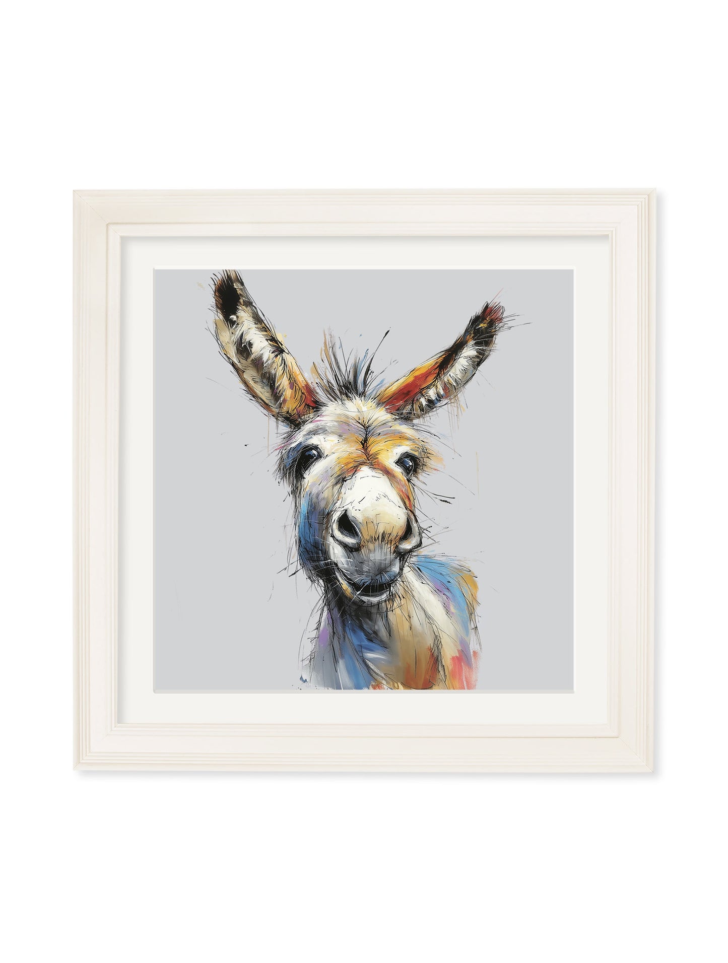 Donkey Jack & Jennet Cosy Sketch – Cream Hurstwood Square Frame styled view – Leya Buster Interiors