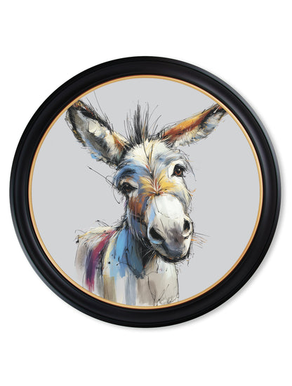 Donkey Jack & Jennet Cosy Sketch – Oxford Round Frame styled view – Leya Buster Interiors