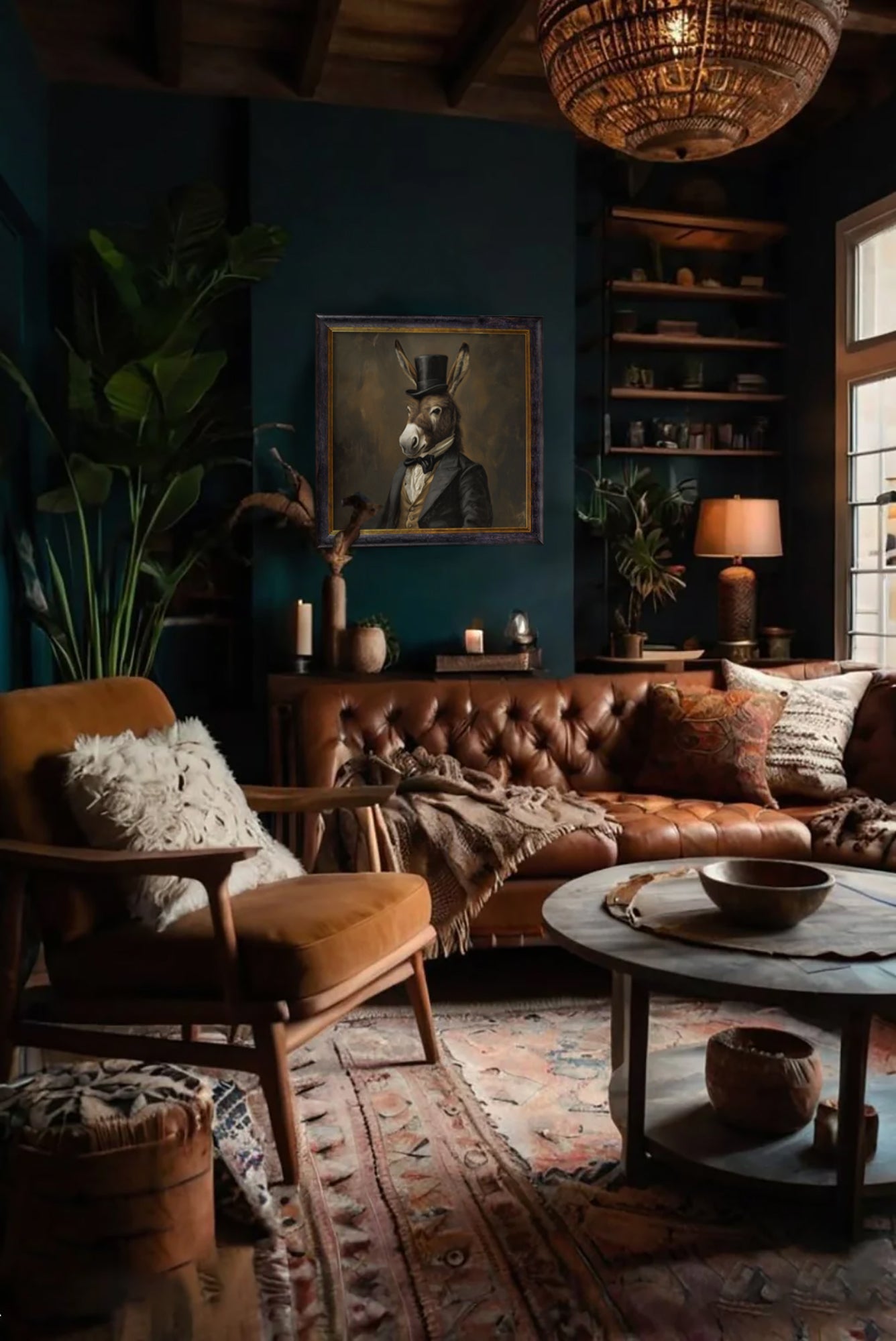 Earl of Assbury – Gentleman Donkey Oxford Square Frame – fine home fragrance at Leya Buster Interiors